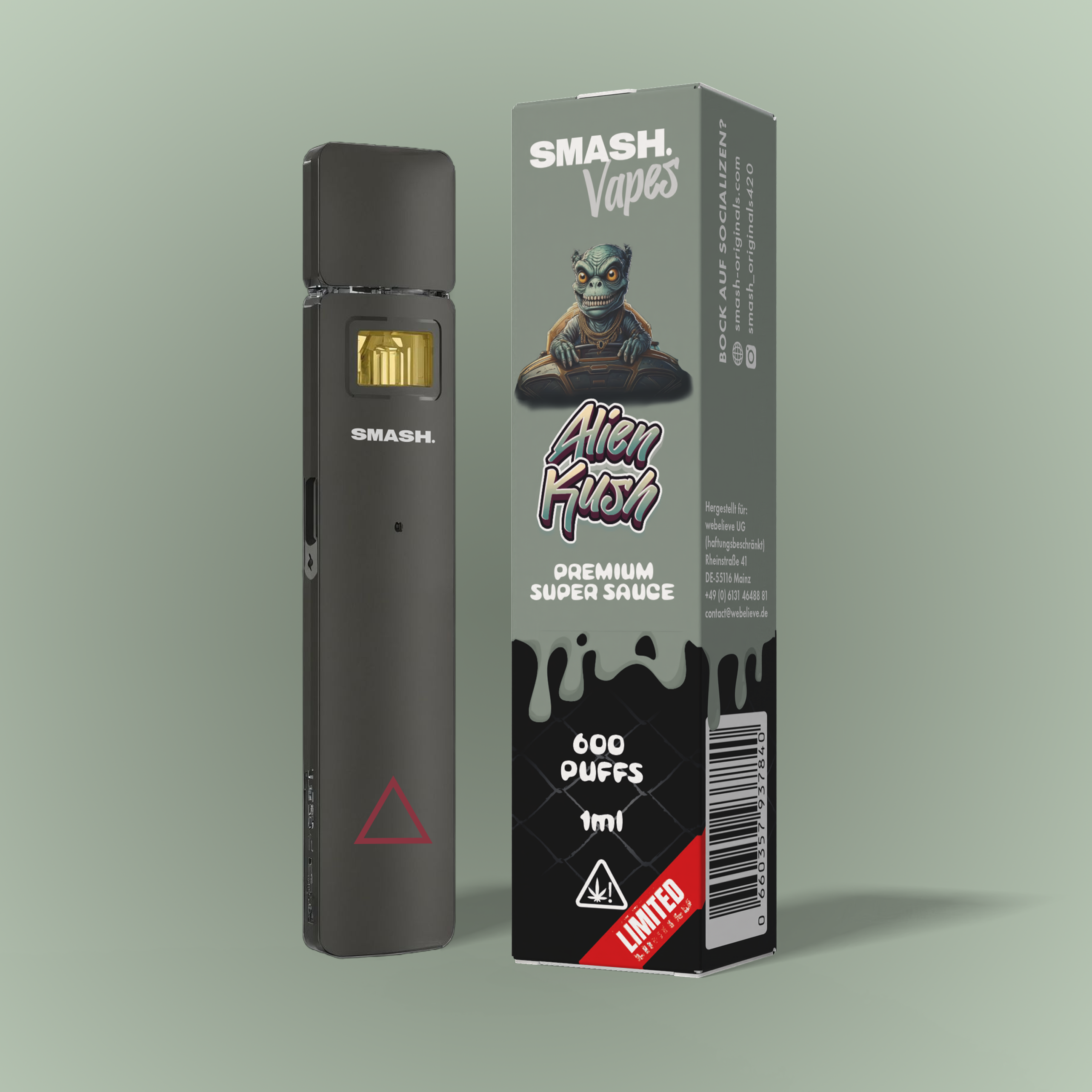 SMASH Vape Alien Kush — Erdig-würzig, Kush-Charakter