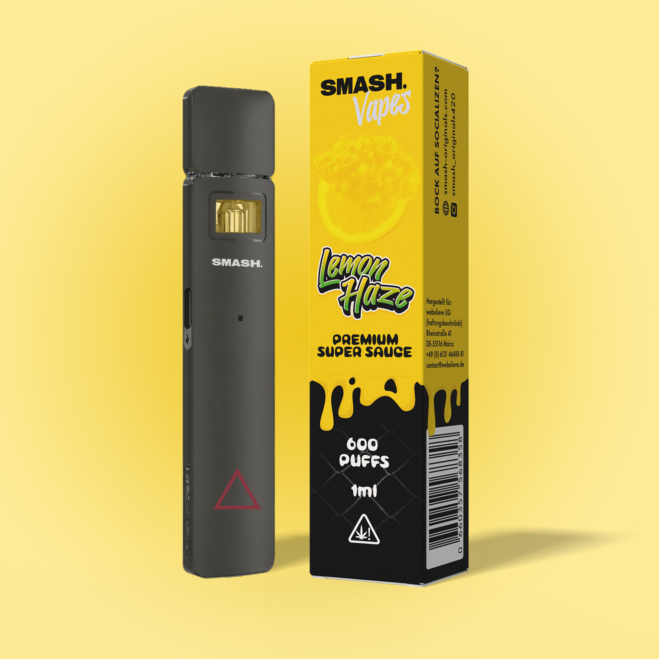 SMASH Vape Lemon Haze — Frische Zitrone, klassischer Haze