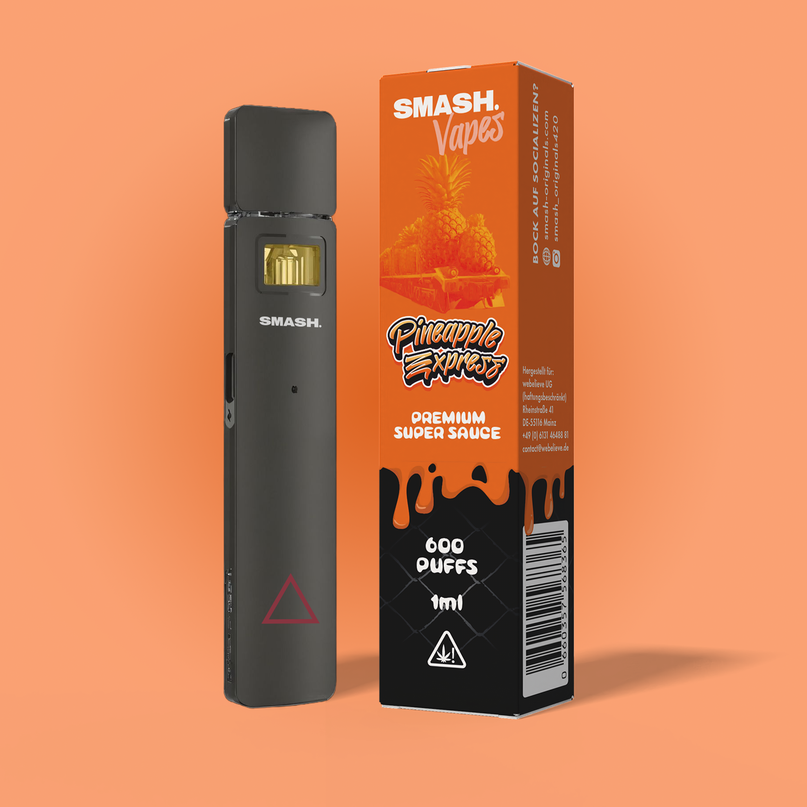 SMASH Vape Pineapple Express — Tropische Ananas, leicht süß